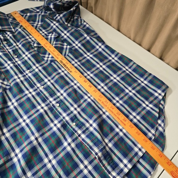 Vintage Ely Cattleman Mens Shirt XL Plaid Long Sleeve Pearl‎ Snap Western Cowboy - Picture 10 of 11